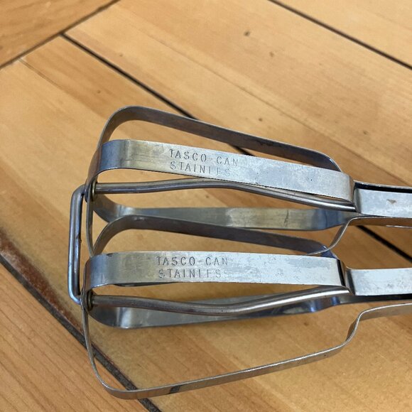 Tasco Manual Egg Beater Vintage Stainless Steel Hand Crank Whisk Green Handle - Picture 5 of 7